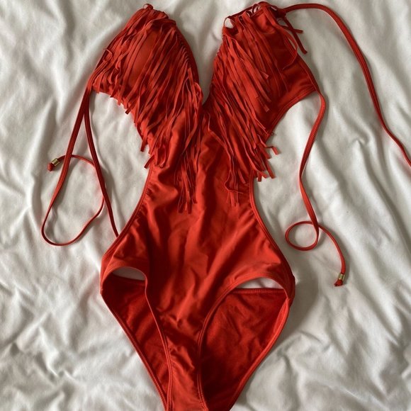 Forever 21 Other - NWT Forever 21 Red fringe bathing suit